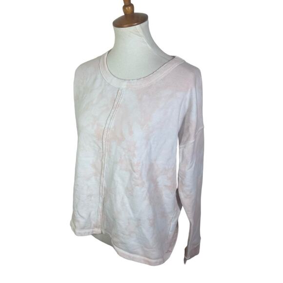 Soft Surroundings Pink Tie-Dye French Terry Sweatshirt Size M - Picture 4 of 6